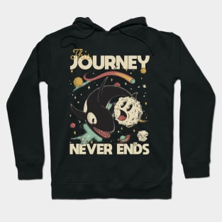 Awesome This Journey Never End Orcinus Orca Whale Lover Space Hoodie